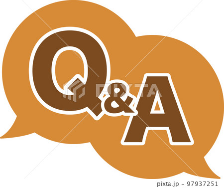 Q&Aのポップで可愛い吹き出しのイラスト 97937251
