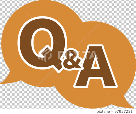 Q&Aのポップで可愛い吹き出しのイラスト 97937251