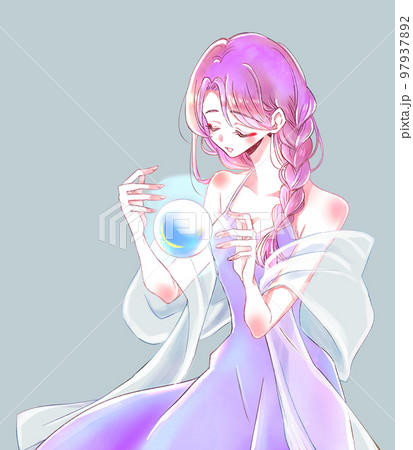 占い師の女性 水晶玉 イメージのイラスト素材 [97937892] - PIXTA 