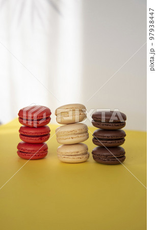 Colored french macaron .tasty macaroon Colored french macaron .tasty macaroon 97938447