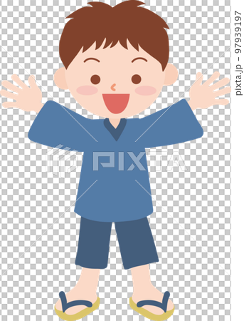 甚兵衛姿の男の子 甚兵衛姿の男の子 97939197