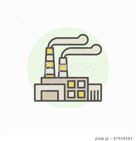 Industrial building colorful icon 97939383