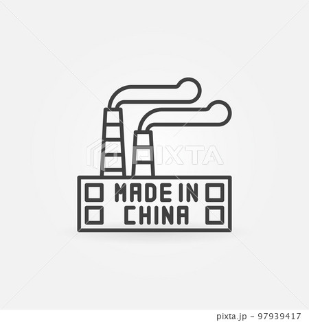 Chinese factory icon Chinese factory icon 97939417