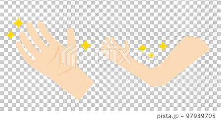 Illustration material of beautiful fingers and arms 97939705