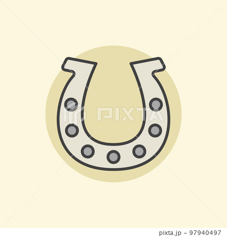 Colorful horseshoe icon Colorful horseshoe icon 97940497