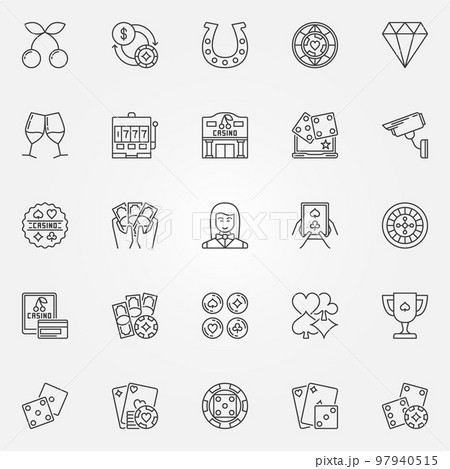 Casino line icons 97940515