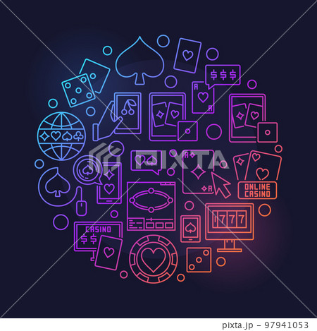 Online casino colored illustration 97941053