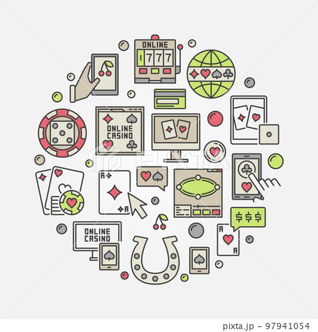 Online casino circular illustration Online casino circular illustration 97941054