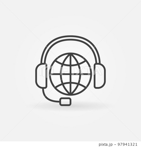 Global support line icon 97941321