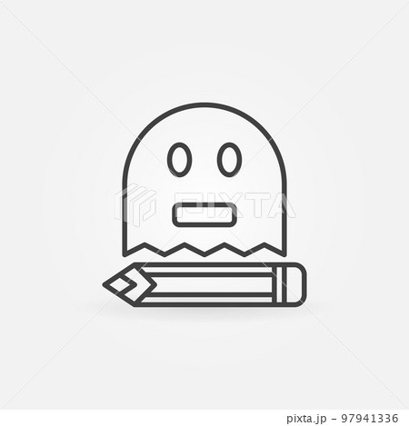 Ghost writing outline icon 97941336