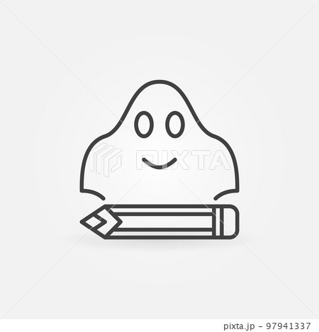 Ghost writing concept simple icon Ghost writing concept simple icon 97941337
