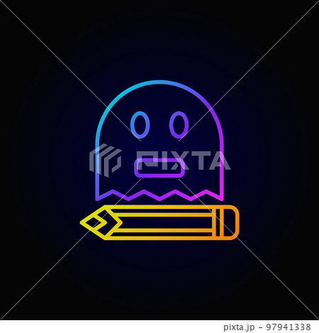 Ghost writing colorful icon Ghost writing colorful icon 97941338