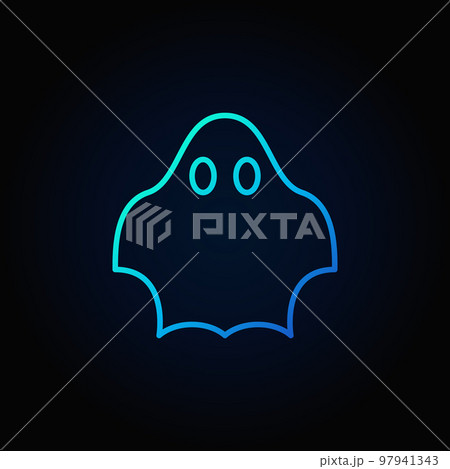 Ghost blue vector icon Ghost blue vector icon 97941343