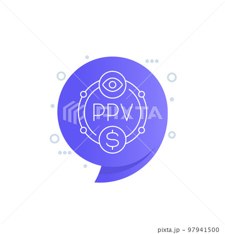 ppv icon, pay per view, linear design ppv icon, pay per view, linear design 97941500