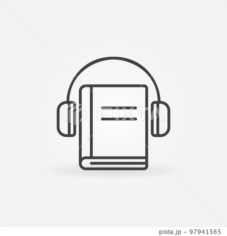 Headphones with book icon Headphones with book icon 97941565