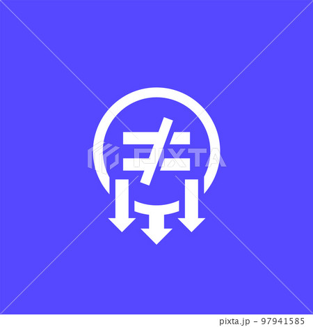 Reducing inequality and injustice icon, vector 97941585