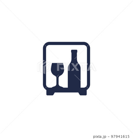 minibar icon, mini fridge with alcohol minibar icon, mini fridge with alcohol 97941615