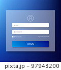 Blue login form page. 97943200