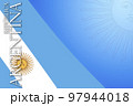 Drawing of the Argentina flag, space for text or images. 97944018
