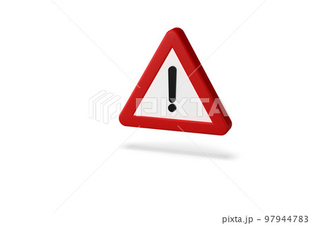 traffic sign, 3d render. Other dangers, beware. highway traffic code 97944783