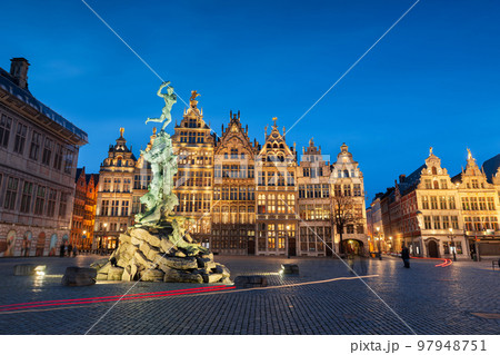 Antwerp, Belgium Cityscape 97948751