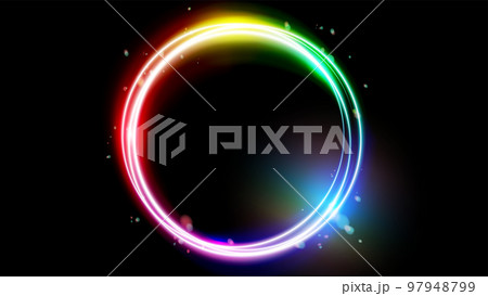円形の光線が綺麗な背景 97948799