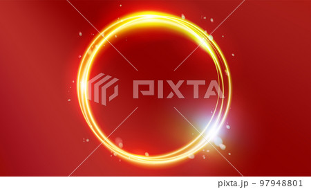 円形の光線が綺麗な背景 97948801