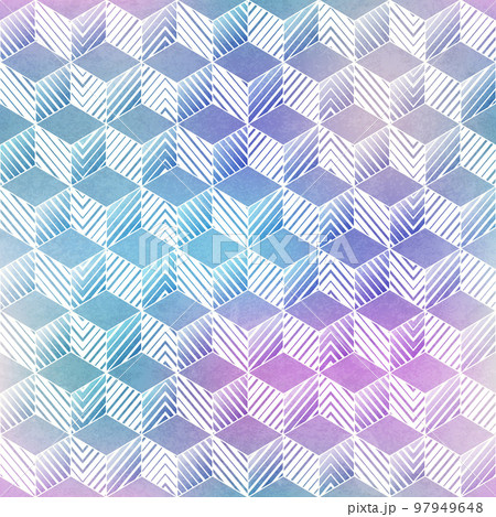 Rhombus watercolor seamless pattern. Rhombus watercolor seamless pattern. 97949648