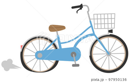 パンクした自転車 97950136