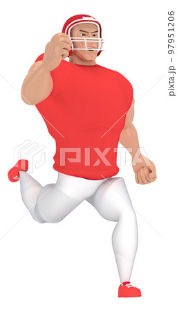 Isometric sport characters american football players . 3d rendering of Football players. 97951206