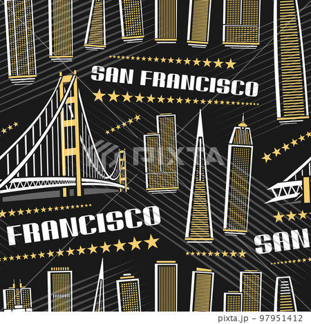 Vector San Francisco Seamless Pattern 97951412