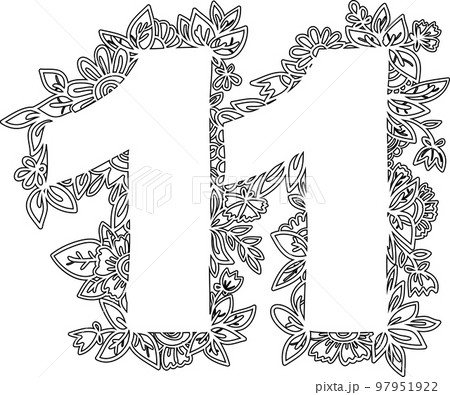 Number 11, vector design element 97951922