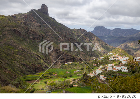 Scenic View Of Roque Nublo at Gran Canaria, Canary Islands, Spain Scenic View Of Roque Nublo at Gran Canaria, Canary Islands, Spain 97952620
