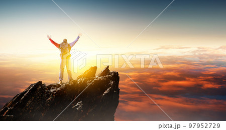 Young traveler exploring the world concept 97952729