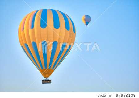Flying hot air balloons 97953108