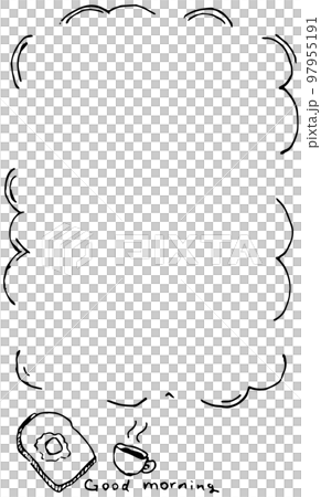 Breakfast toast message card 97955191