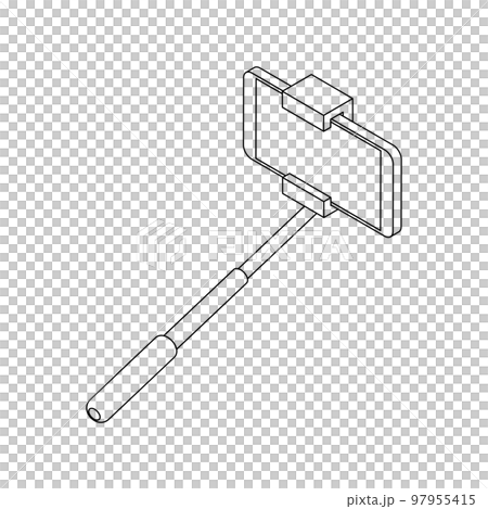 自拍杆對角線繪製 自拍杆對角線繪製 97955415