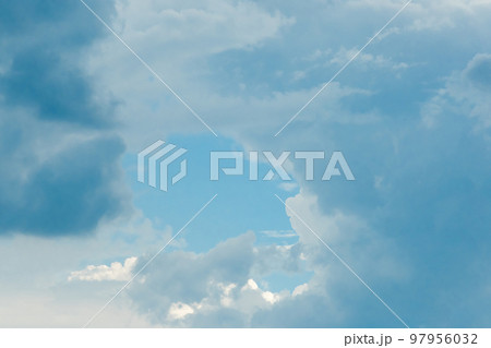 Cloudy sky weather climate cloudscape nature storm background rain 97956032