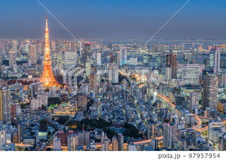 『都市風景』 太平洋を望む東京夜景 『都市風景』 太平洋を望む東京夜景 97957954