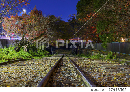 蹴上インクラインの夜景　秋 97958565