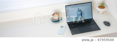 三次元CAD　立体的　3DCG　建築設備設計　給水タンク　バナー 97959500