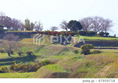 原城址の石垣、土塁遺構 原城址の石垣、土塁遺構 97959718