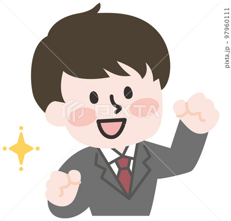 スーツを着た若い会社員の男性 スーツを着た若い会社員の男性 97960111