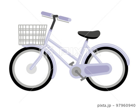 紫色の自転車のイラストイメージ 紫色の自転車のイラストイメージ 97960940