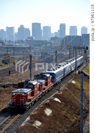 北方貨物線を走るDD51重連ハンドル訓練列車 97961119