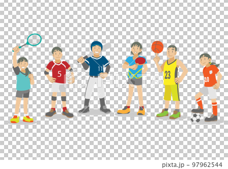 孩子們享受各種運動 孩子們享受各種運動 97962544