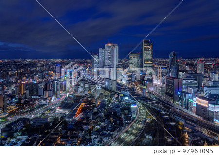 【都市風景】名古屋中心部の夜景 97963095