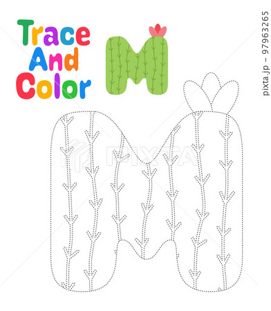 Alphabet M tracing worksheet for kids Alphabet M tracing worksheet for kids 97963265