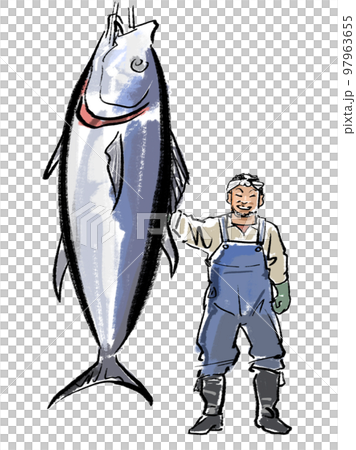 マグロ漁師-カラー マグロ漁師-カラー 97963655