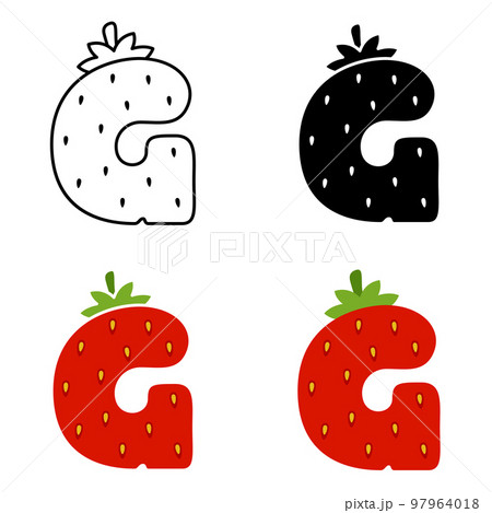 Alphabet G in flat style isolated Alphabet G in flat style isolated 97964018